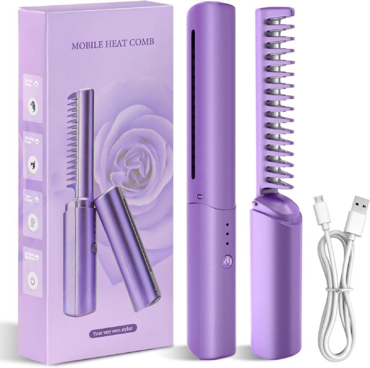 Portable Mini Hair Straightener, Cordless Rechargeable